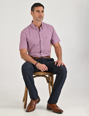 Camisa casual Sansabelt manga corta para hombre