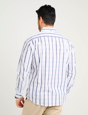 Camisa casual Cavalatti de algodón manga larga para hombre
