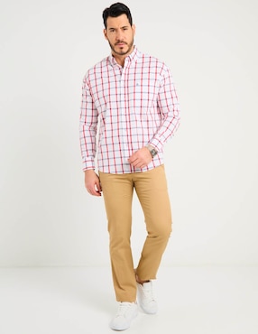 Camisa casual Cavalatti de algodón manga larga para hombre