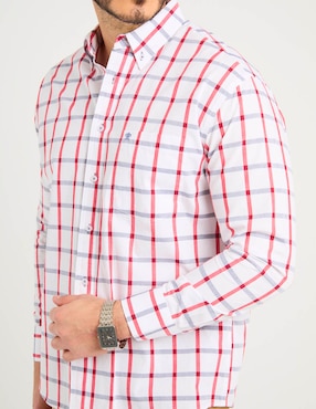 Camisa casual Cavalatti de algodón manga larga para hombre