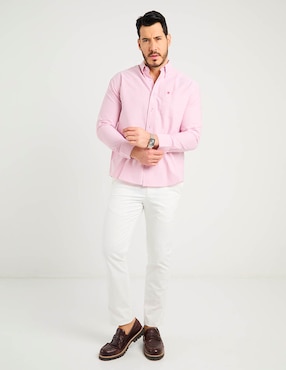 Camisa casual Cavalatti manga larga para hombre