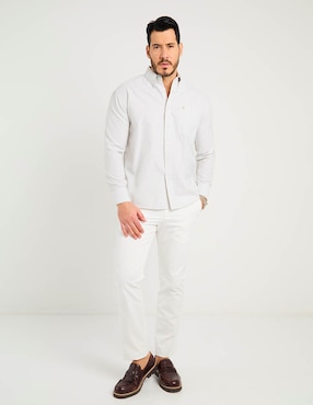 Camisa casual Cavalatti manga larga para hombre