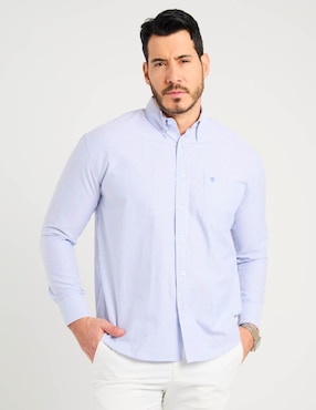 Camisa casual Cavalatti manga larga para hombre
