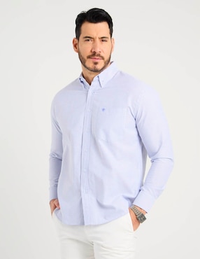 Camisa casual Cavalatti manga larga para hombre