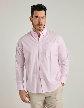 Camisa casual Cavalatti de algodón manga larga para hombre