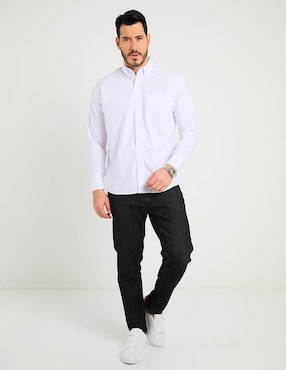 Camisa casual Cavalatti de algodón manga larga para hombre