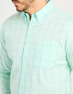 Camisa casual Regent Street de algodón manga larga para hombre