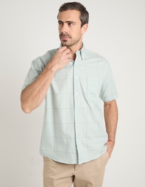 Camisa casual Cavalatti de algodón manga corta para hombre