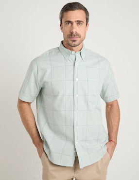 Camisa casual Cavalatti de algodón manga corta para hombre