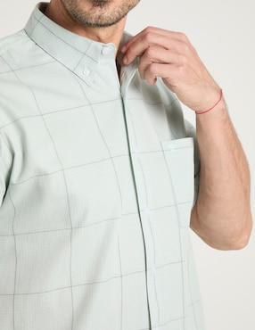 Camisa casual Cavalatti de algodón manga corta para hombre