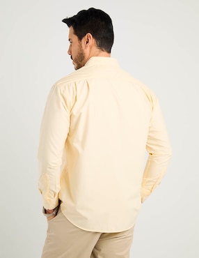 Camisa casual Cavalatti de algodón manga larga para hombre