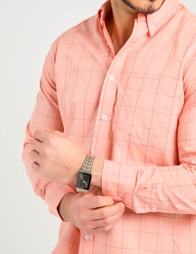 Camisa casual Regent Street de algodón manga larga para hombre