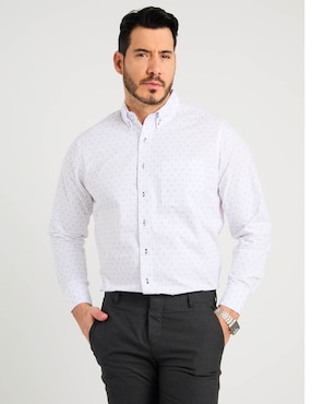 Camisa casual Regent Street de algodón manga larga para hombre