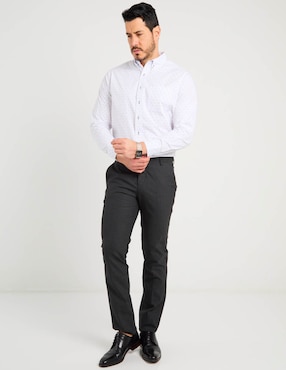 Camisa casual Regent Street de algodón manga larga para hombre