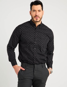 Camisa casual Regent Street de algodón manga larga para hombre