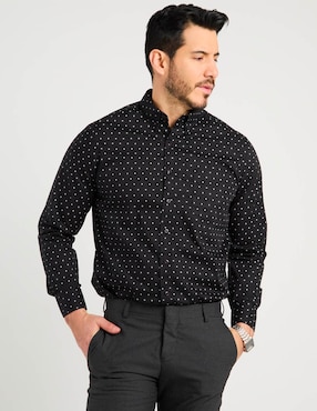 Camisa casual Regent Street de algodón manga larga para hombre