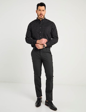 Camisa casual Regent Street de algodón manga larga para hombre
