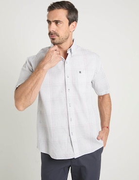 Camisa casual Cavalatti de algodón manga corta para hombre
