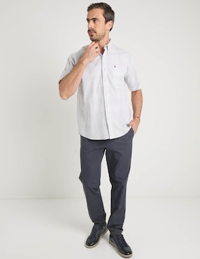 Camisa casual Cavalatti de algodón manga corta para hombre