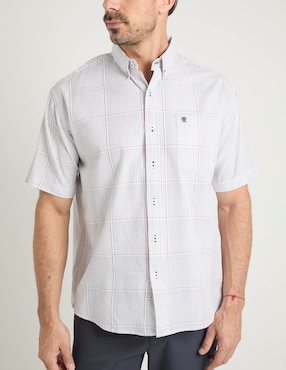 Camisa casual Cavalatti de algodón manga corta para hombre