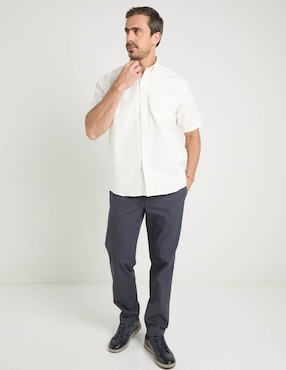 Camisa casual Cavalatti de algodón manga corta para hombre