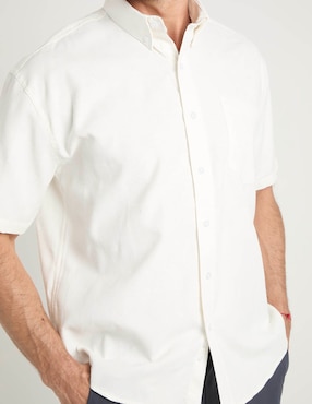 Camisa casual Cavalatti de algodón manga corta para hombre
