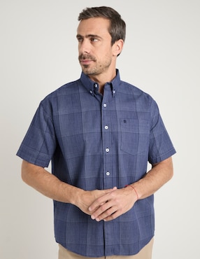 Camisa casual Cavalatti de algodón manga corta para hombre