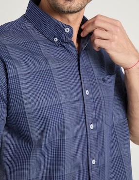 Camisa casual Cavalatti de algodón manga corta para hombre