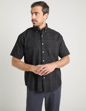 Camisa casual Cavalatti de algodón manga corta para hombre