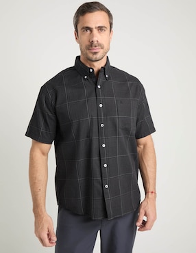 Camisa casual Cavalatti de algodón manga corta para hombre
