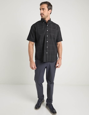Camisa casual Cavalatti de algodón manga corta para hombre