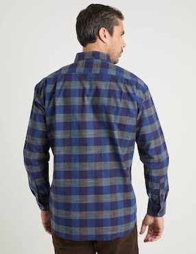 Camisa casual Cavalatti de algodón manga larga para hombre