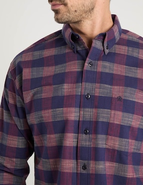 Camisa casual Cavalatti de algodón manga larga para hombre