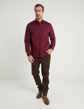 Camisa casual Cavalatti manga larga para hombre