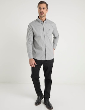 Camisa casual Cavalatti manga larga para hombre