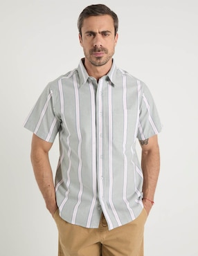 Camisa casual Regent Street de algodón manga corta para hombre