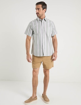 Camisa casual Regent Street de algodón manga corta para hombre