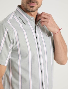 Camisa casual Regent Street de algodón manga corta para hombre