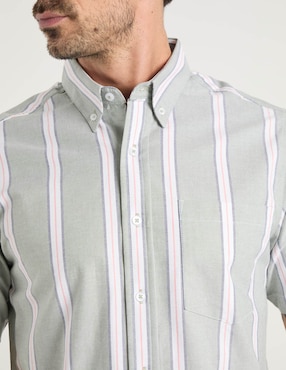 Camisa casual Regent Street de algodón manga corta para hombre