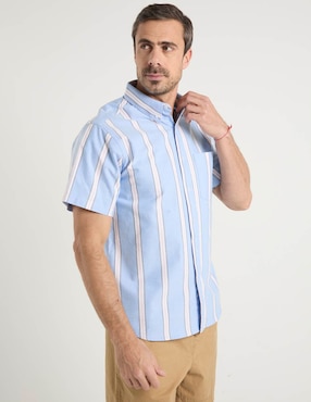 Camisa casual Regent Street de algodón manga corta para hombre