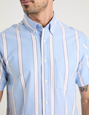 Camisa casual Regent Street de algodón manga corta para hombre