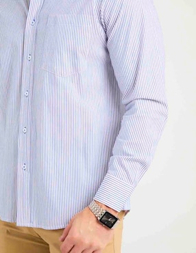 Camisa casual Regent Street de algodón manga larga para hombre