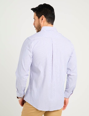 Camisa casual Regent Street de algodón manga larga para hombre