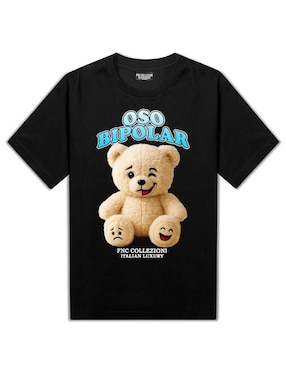 Playera FNC Collezioni Oso Polar Bipolar cuello redondo para hombre