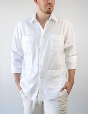Guayabera manga larga Maauad para hombre