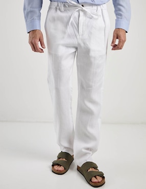 Pantalón chino slim Ábito de lino para hombre