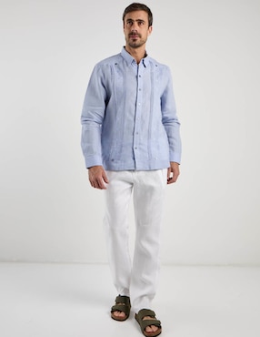 Pantalón chino slim Ábito de lino para hombre