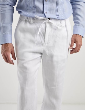 Pantalón chino slim Ábito de lino para hombre
