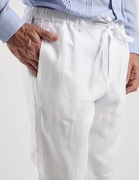Pantalón chino slim Ábito de lino para hombre