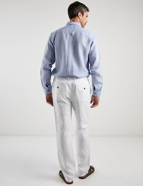 Pantalón chino slim Ábito de lino para hombre